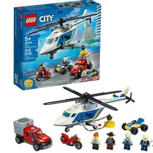 LEGO City Police Helicopter Chase 60243 Police Playset, Building Sets for Kids
